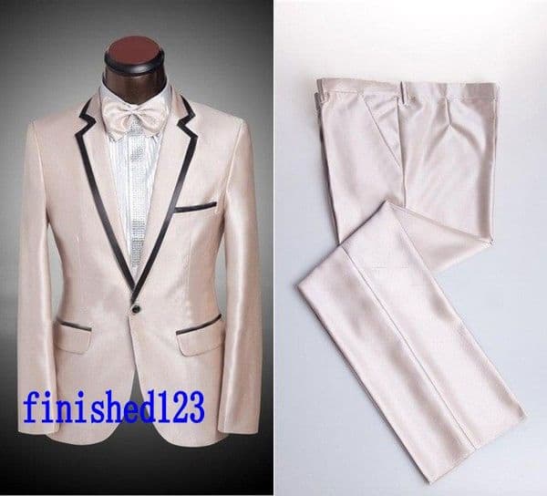 New Arrival One Button Groom Tuxedos Groomsmen Notch Lapel Best Man Wedding Prom Dinner Suits (Jacket+Pants+Bow Tie) K19