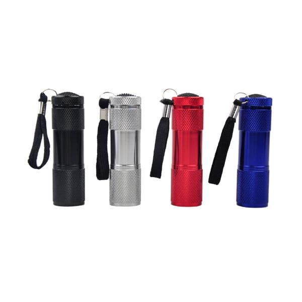 Aluminum Alloy Portable UV Flashlight Violet Light 9 LED 30LM Torch Lamp Mini 4 Color