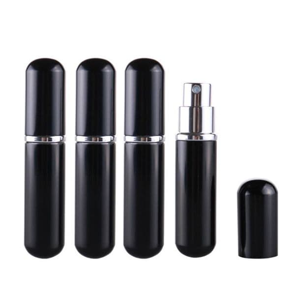 5ml HIgh Quality Makeup Tools Small Black Aluminium+Glass Perfume Spray Bottle 5cc Portable Cosmetic Atomizer F20172667
