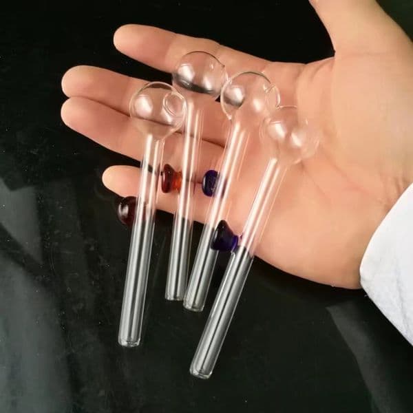 new color fulcrum mini transparent straight burner Wholesale Glass Bongs Accessories, Water Pipe Smoking, Free Shipping