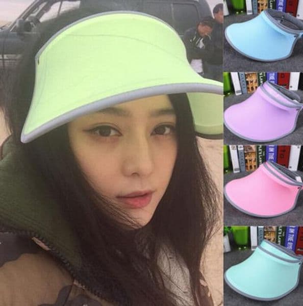 NEW Candy colors Sun Visors fashion men women Wide Brim Hats Sun Hat sports cap casual cap sunvisor Tennis Golf Adjustable Headband hat gift