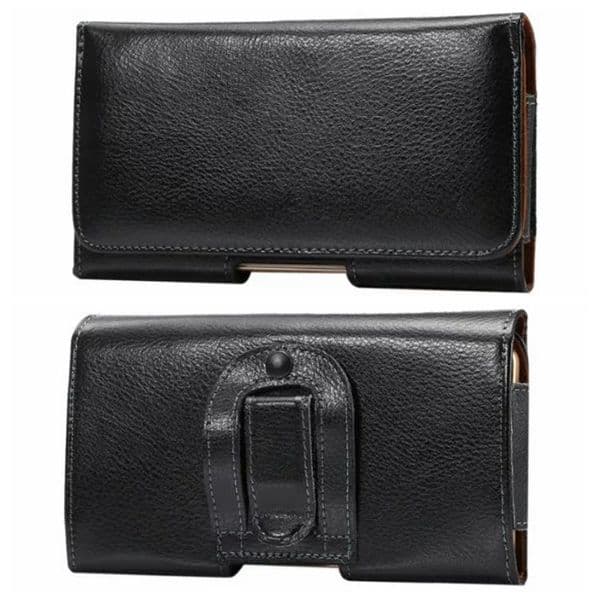 Genuine Real Leather Degree Celular Hip Holster Horizontal Clip Cases For Iphone 17 Air 16 15 14 13 12 11 XR Samsung S26 S25 S24 S23 Ultra Plus Buckle Belt Coat