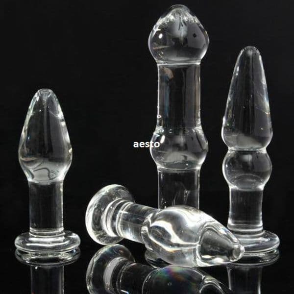 Anal Toys Unisex Toy Crystal Glass Back Hole Plug Insert Stopper Body Massage Gay 7 Size #R592
