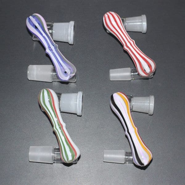 Colored Glass Drop down Adapter Glass Adapter For bong water pipe 14.4mm/18.8mm female for wate heady for glass bong