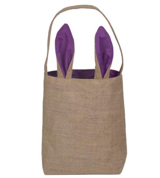 DHL Cute Cotton Burlap Bags Rabbit Ear Shape Gifts Easter Bunny Bags For Kids In New Year Birthday Party Decoration