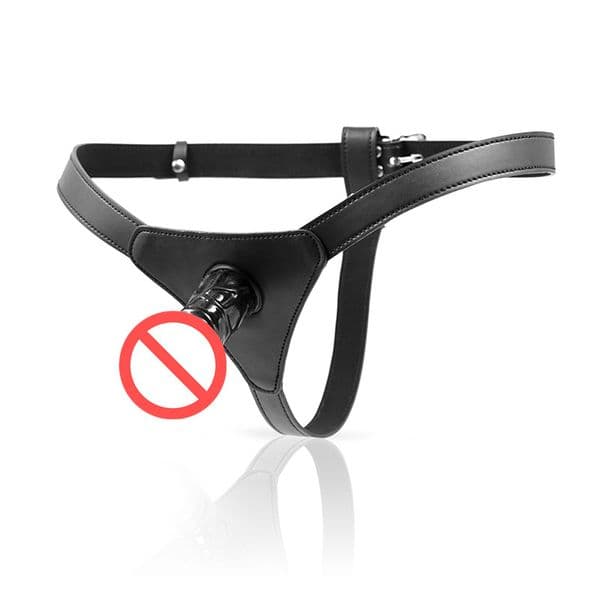 Lesbian Strapon Dildo Adjustable Harness Strap On Dildo 10cm Black Silicone Penis Adult Sex Toys for Woman Sex Products