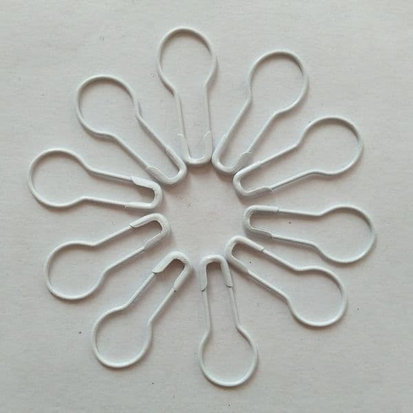 1000 pcs white metal bulb shaped safety pin, stitch marker, good for DIY craft, hang tags