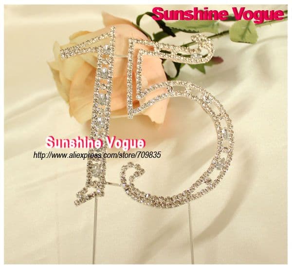 Wholesale- Crystal Cake topper, 10 inch number 15 shape rhinestone cake accessory, 25cm birthday/party/wedding cake decoration accessory