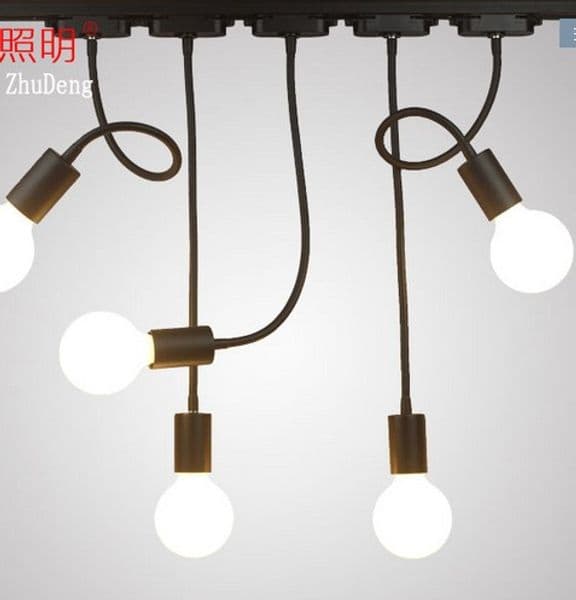 Led horn track light long pole long arm light clothing store guide rail light background wall mounted ceiling lamp