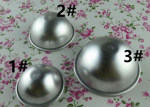 Shipping Free Baker Tool 3D Aluminum Alloy good quality Ball 1 Sphere Bath Bomb Mold Cake Baking Pastry Mould