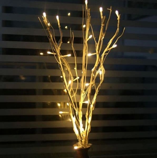 25 Light Bulbs Natural Tree Lights Strings Home Living Room Furniture Knot Wedding Christmas Party LED Holiday Light Chain 110/220 V