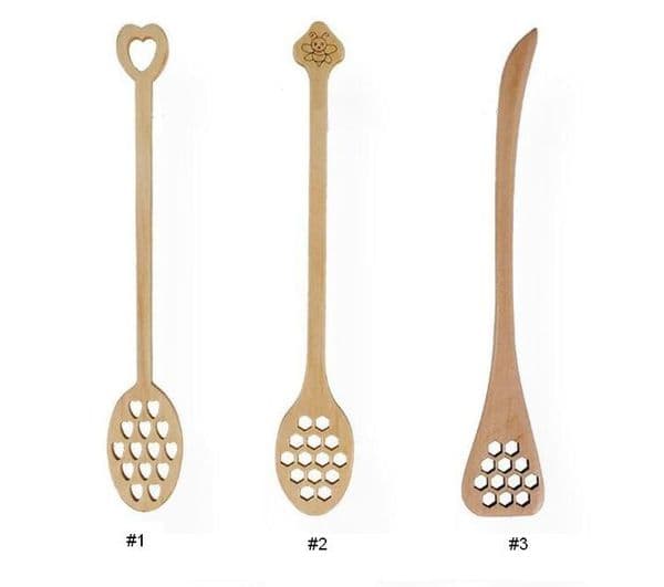 New Wooden Coffee Long Mixing Spoon Bee Tools Stirrer Muddler Stick Honey Dipper Wood Carving Stirring Spoons