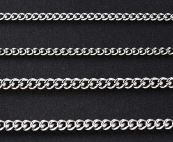 100pcs Lot fashion Jewelry Wholesale in Bulk Silver Stainless Steel Cowboys chain necklace fit pendant thin 2mm/4mm wide choose lenght