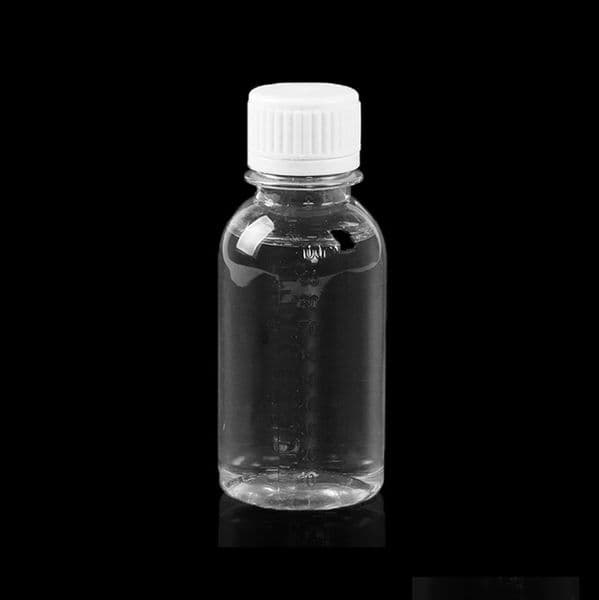 wholesale 100PCS 100ml PET Bottle With Scale On The Body, Transparent Color Plastic Liquid Bottle, Pill Bottles---Safety Screw Cap