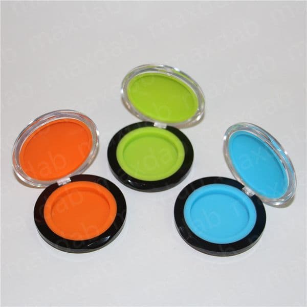 hot selling 6ml silicone containers acrylic clam shell container silicone jars wax containers free dhl