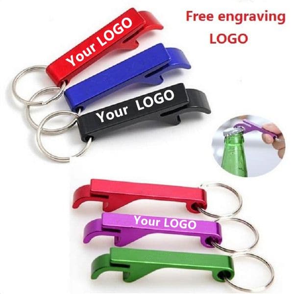 Home METAL ALUMINUM ALLOY KEYCHAIN KEY CHAIN RING WITH BEER BOTTLE OPENER CUSTOM PERSONALIZED,laser engraving for free Openers LT1179