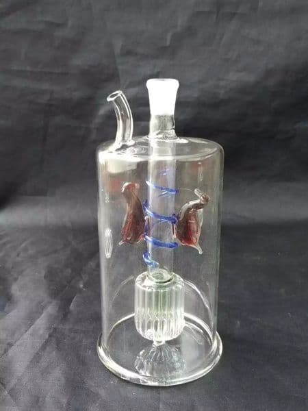 Smoking pipes hookah Oil Burner Pipe Smokings Glass Bowl Smoking Accessories Pansi Double Bird Water Bottle