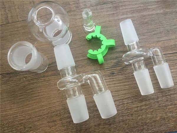 HOT on sale Glass Adapter Downstem For Bongs 14mm 18mm Reclaim Ash Catcher Male Female Glass Adapters for bong oil