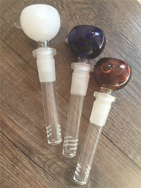 High quality Glass downstem diffuser 14mm to 18mm Male Female glass down stem for oil bongs water pipes with 14mm glass bowl