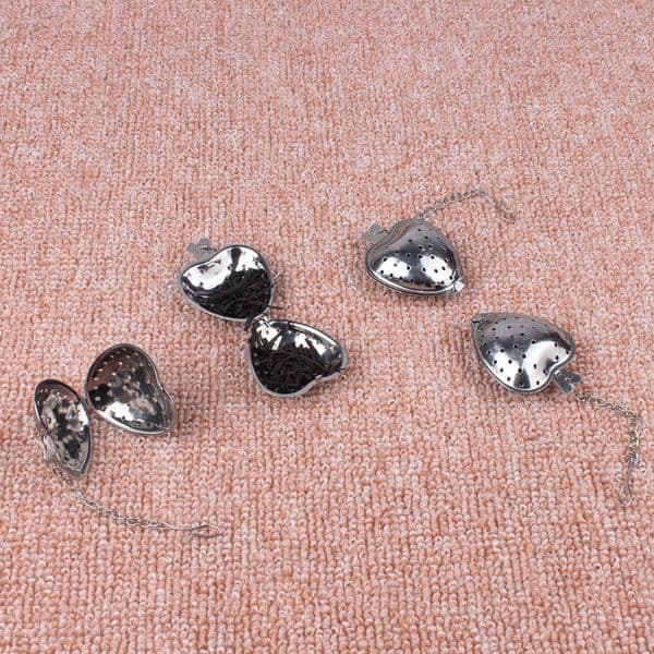 Fast shipping Heart Shaped tea infuser Mesh Ball Stainless Strainer Herbal Locking Tea Infuser Spoon Filter 2 style