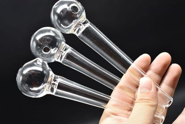 Thick quality glass tube pipes Cheap Glass Oil Burner Pipe tobacco smoking burner Cigarette Filter clear glass tube oil burner