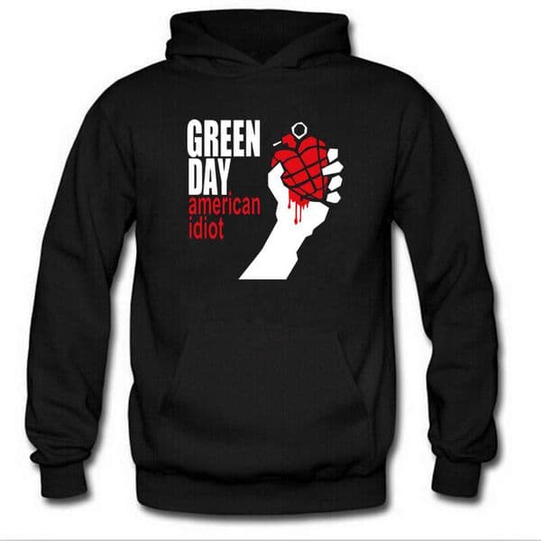 Autumn Winter Long Sleeve Fleece Hoodies Men GREEN DAY Printed Punk Rock Hip Hop Men Pullover Sweatshirts Cool Fans Clothing