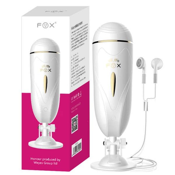 FOX Artificial Vagina Male Masturbator Strong Vibrator pronunciation Hands Free Realistic Pussy Sex Product Sex Toys for Men Y18101301