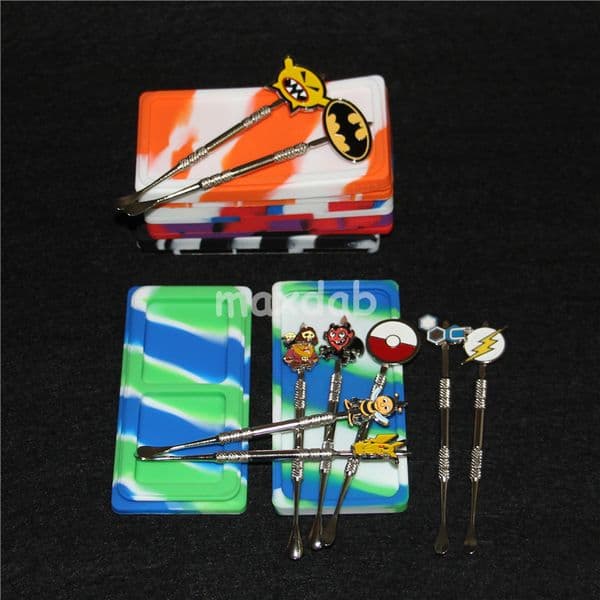 Silicone Containers boxes Silicon Storage Square Jars Oil Holder Waxmate Rubber Wax Container with dabber