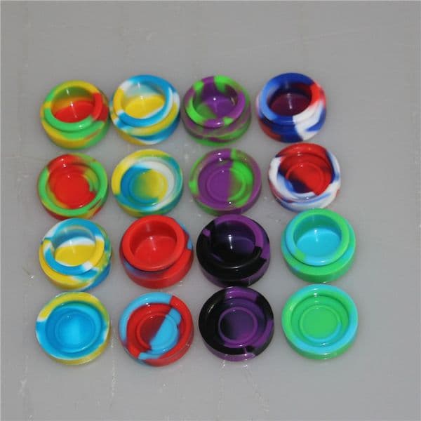 Wholesale 5 ml Non-stick Silicone Jar Wax Containers For Wax Silicone Jars Concentrate Case 6 in 1 Silicone Containers