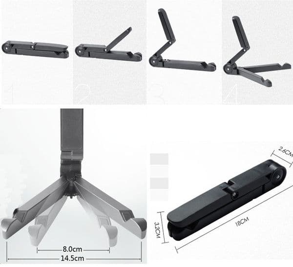 Foldable Holder Stand Bracket Dock F 7" 8" 10" iPad Android Tablet E-reader PDA