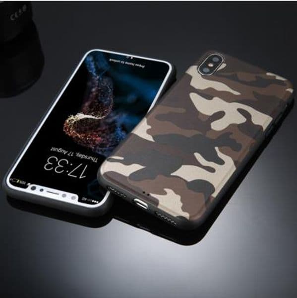 Army Green Camouflage Case For iPhone X For iPhone 6 6S 7 8 Plus Soft TPU Silicon Phone Cases Back Cover For iPhone7