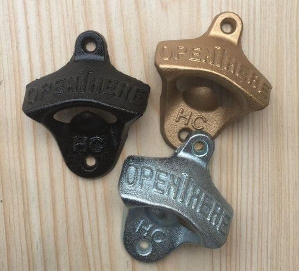 Newest Wall Mounted Bottle Openers Vintage Cast Iron Wine Soda Beer Cap Opener Holder OPEN HERE Corkscrew Old Bar Tools Man Cave Gifts Sn085 B2
