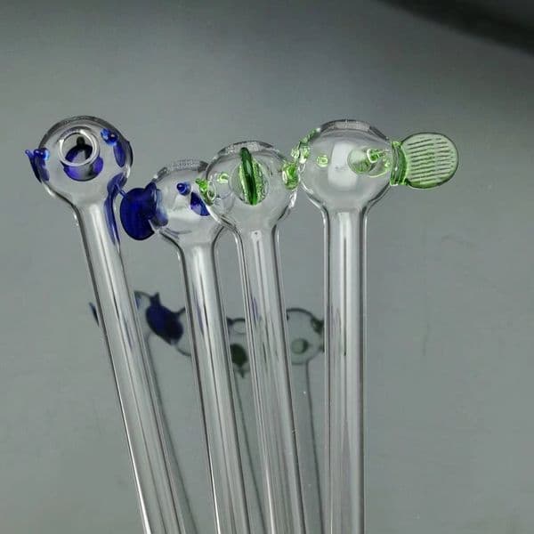 Smoking pipes Ball Glass Oil Burner Pipe Smoking Bowl Water Hookahs bongs Colored small fish straw