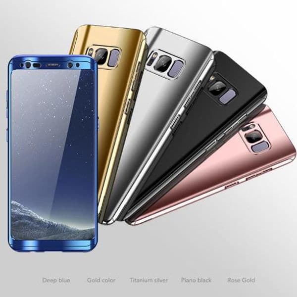 Fashion 360 Case for Samsung Galaxy S8 S7 edge Plus Note 8 Fitted Cases 3 in 1 Luxury Laser Plating Mirror Cover