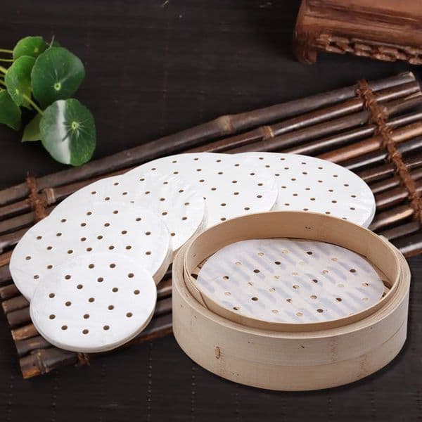 400pcs/lot Bamboo steaming release paper 16 size vegetables dim sum pot steamer nonstick baking pan liners LX0814