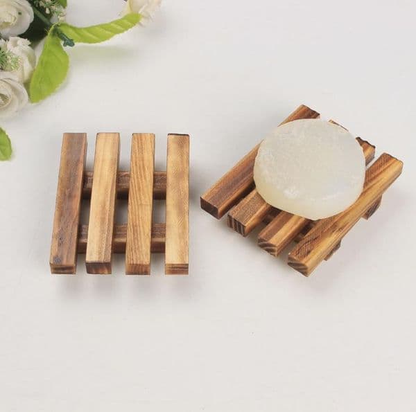 Wood Wooden Soap Dish Storage Tray Holder Bath Shower Plate Bathroom NEW Worldwide Store