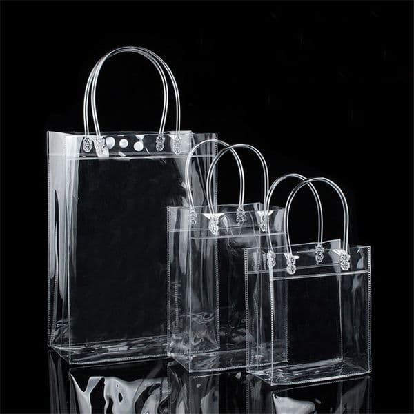 8 Size gift environmentally friendly with snap PVC transparent plastic bag LZ1438