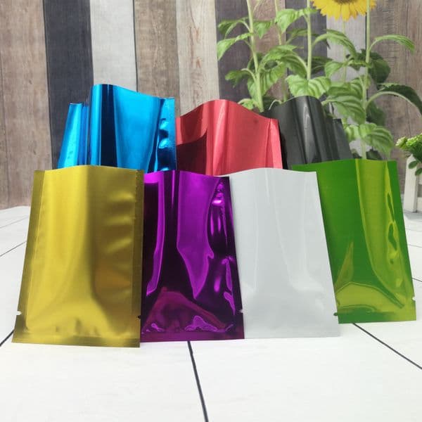 6 sizes PE Colorful Heat Seal Aluminum Mylar Foil bag Smell Proof Pouch Closet Organizer Kitchen Accessories Home Decor Craft Supplies