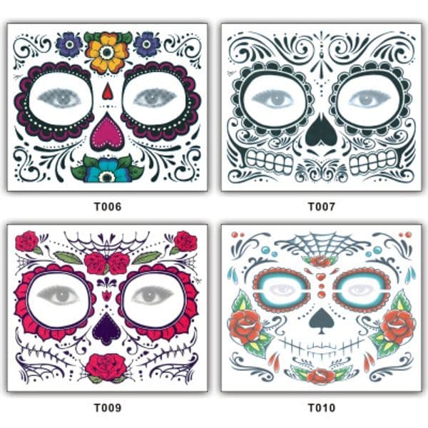 Halloween Christmas Party Face Sticker Waterproof Environmental Stage Props Art Makeup Face Sticker pretty tattoo sticker waterproof DHL