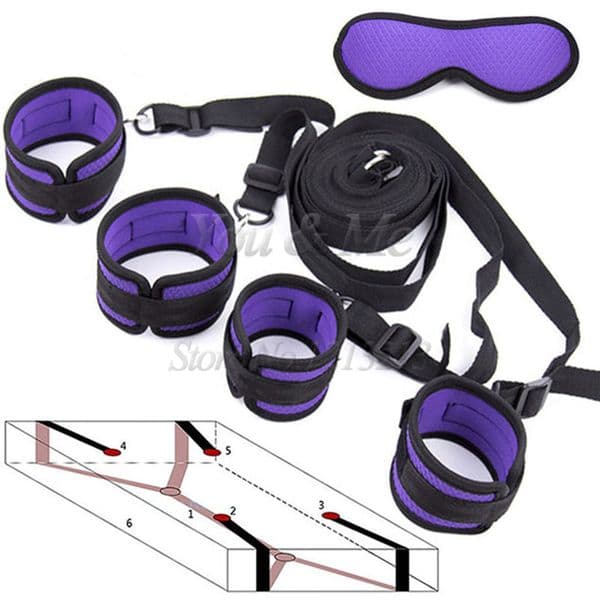 Adult Games Sex Toys for Women Men Under Bed Restraint Erotic Toys Bondage Restraints & Ankle & Eyemask Sex Products Y18100802