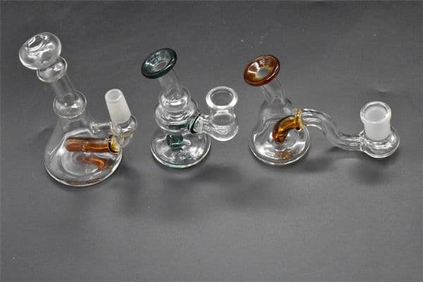 IN STOCK MINI colorful Pyrex Glass oil 14mm male water Bong Smoking Pipe Tobacco Oil Burner Bong protable mini Hookah