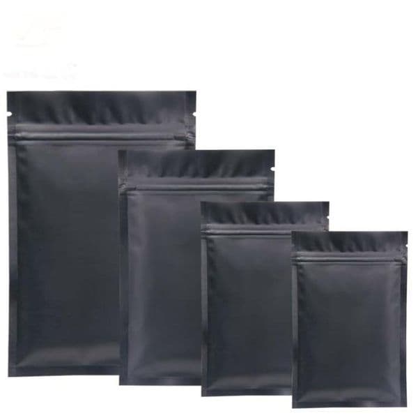 Black Plastic mylar bags Aluminum Foil Zipper Bag for Long Term food storage and collectibles protection two side colored SN1683