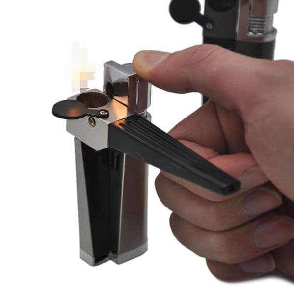 Two In One Smoking Pipe With Cigarette Flame Lighter NO No Gas Click N Sneak A Metal Spoon Gift Tobacco Hand Herbal Pipes Tools