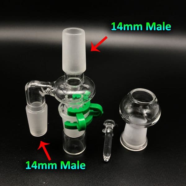 timelimited isqueiro glass reclaim adapter 14mm 18mm male female joint 45 90 degree 8 types reclaimer catcher adapters with keck clips