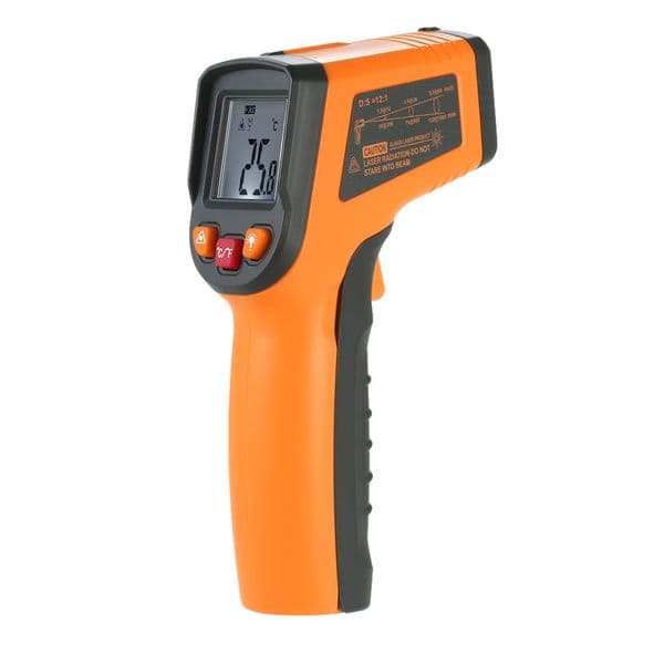 Freeshipping 12:1 LCD Display IR Infrared Digital Temperature Thermometer gauge Pyrometer Imager + Backlight -50-600 Degrees