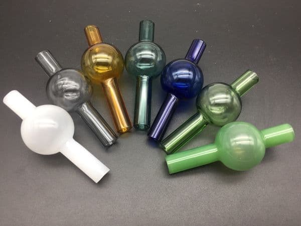 colorful 25mm Universal glass bubble carb cap round ball dome for XL thick Quartz thermal banger Nails glass oil bong