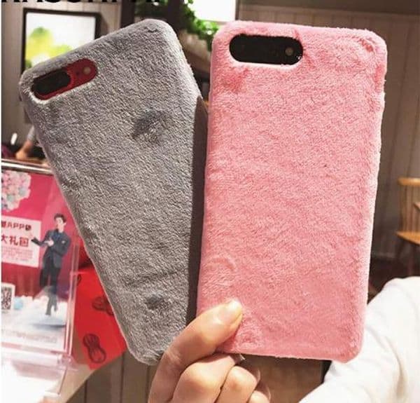 Luxury Villus Fur Case For iPhone 6 Cover Phone Bag Hard Smooth Plush For iPhone 7 6S X 8 Plus Cases Coque Funda Etui