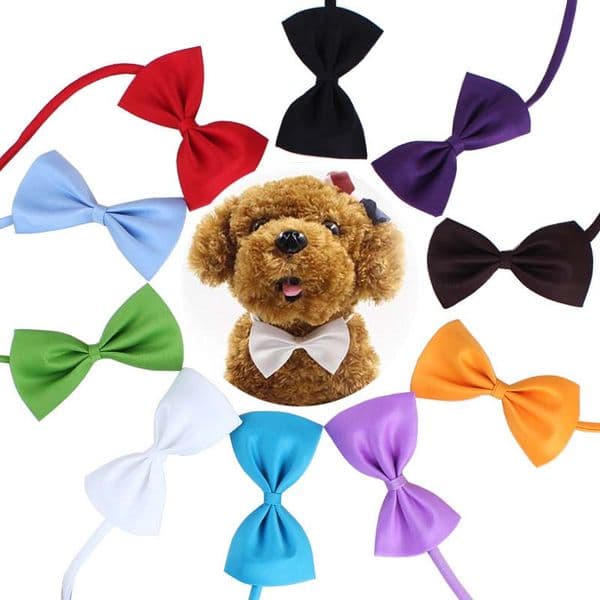 2026 New Pet Dog Tie Collar Bow Flower Accessories Decoration Supplies E Color Bowknot Necktie Free Shipping