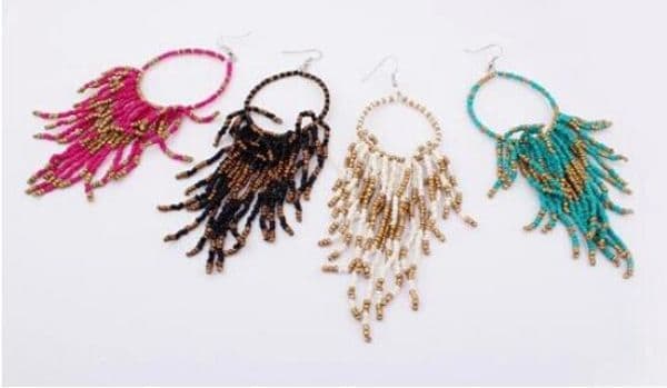 Vintage Bohemia Handmade Beaded Earrings Multilayer Tassels Bead Long Dangle Earrings Fashion Femal Jewelry Gift for Women Fashion