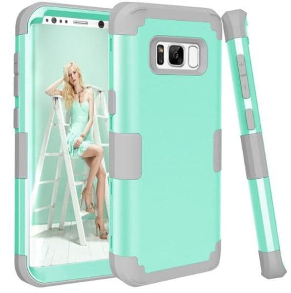 Shockproof Phone Cases for Samsung Galaxy S6 S7 E,PC+TPU 3-Layers Hybrid Full-Body Protect Case for Galaxy S8 S9 Plus Anti-Knock Phone Shell